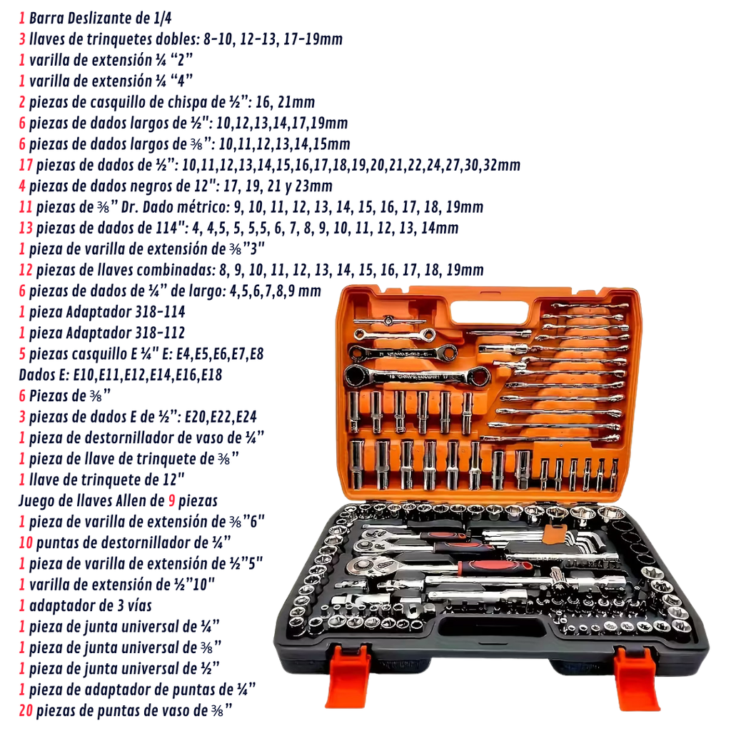 🧰 MEGASET 151 - KIT DE HERRAMIENTAS DE 151 PIEZAS🔥