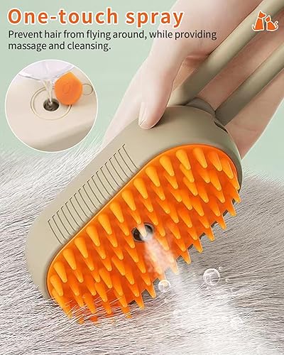 3-en-1 Cepillo con Vapor para mascotas