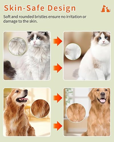 3-en-1 Cepillo con Vapor para mascotas